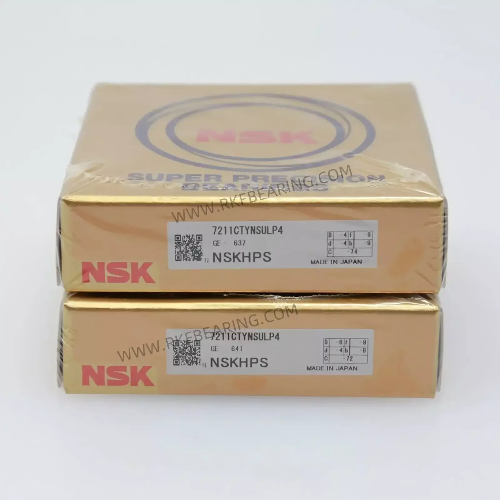 7211CTYNSULP4 NSK 55*100*21mm angular contact ball bearing